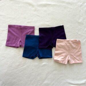 Lot of 4 Size 4-5 Primary brand undershorts, pink purple lavender, blue shorts